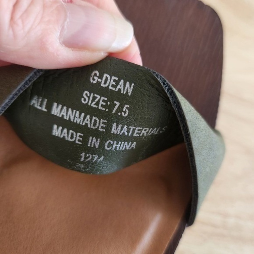 Madden Girl G Dean Platform Wood Block Heel Sandals Olive Green Size 7.5 - Picture 2 of 11